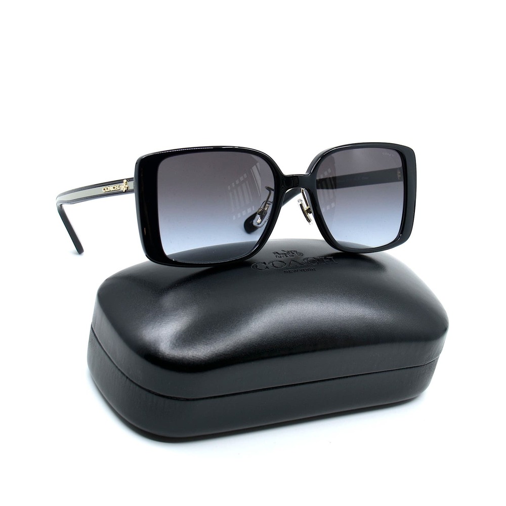 COACH HC8375 BLACK GREY GRADIENT AUTHENTIC SUNGLASSES - Picture 12 of 14